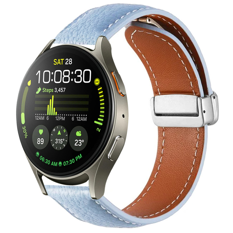 بند اسپریگ مدل MAG Leather مناسب برای ساعت هوشمند سامسونگ Galaxy Watch 4/5/6/7/FE size 40/43/44/46/47mm