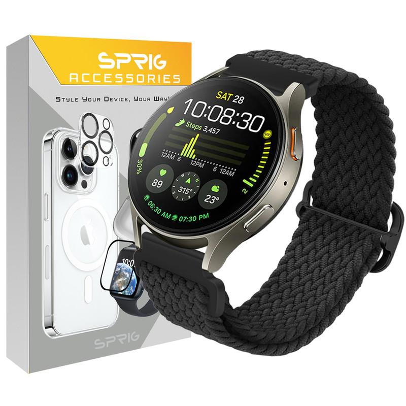 بند اسپریگ مدل Braided solo مناسب برای ساعت هوشمند سامسونگ Galaxy Watch 7 40mm