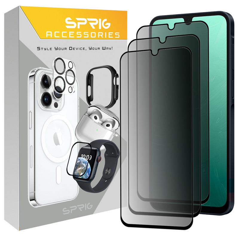 محافظ صفحه نمایش حریم شخصی اسپریگ مدل PRV_SP مناسب برای گوشی موبایل سامسونگ Galaxy F02s / A04e / A12 / A02s بسته سه عددی