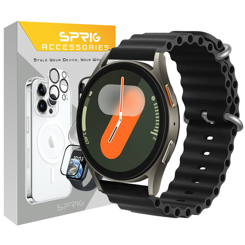 بند اسپریگ مدل Ocean مناسب برای ساعت هوشمند سامسونگ Galaxy Watch 7 40mm