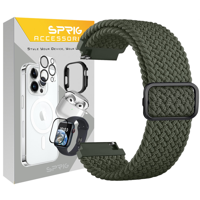 بند اسپریگ مدل Braided Loop مناسب برای ساعت هوشمند سامسونگ Galaxy Watch 4 40mm / Watch 4 44mm / Watch 5 40mm / Watch 5 44mm / Watch 6 40mm / Watch 6 44mm