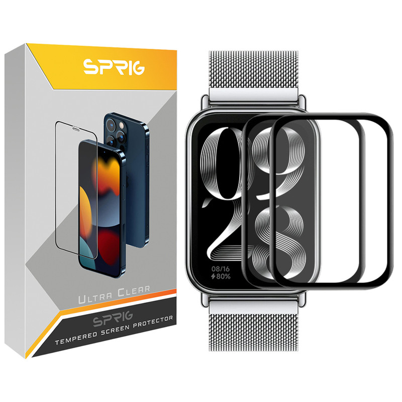 محافظ صفحه نمایش نانو اسپریگ مدل Pmma-SPG مناسب برای ساعت هوشمند شیائومی Mi Band 8 Pro بسته دو عددی