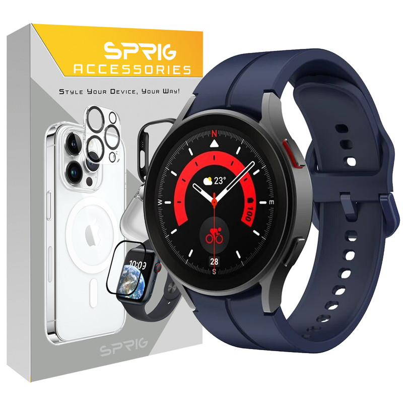 بند اسپریگ مدل Silic ORG مناسب برای ساعت هوشمند سامسونگ Galaxy Watch 5 40mm / Watch 5 44mm / Watch 5 Pro 45mm