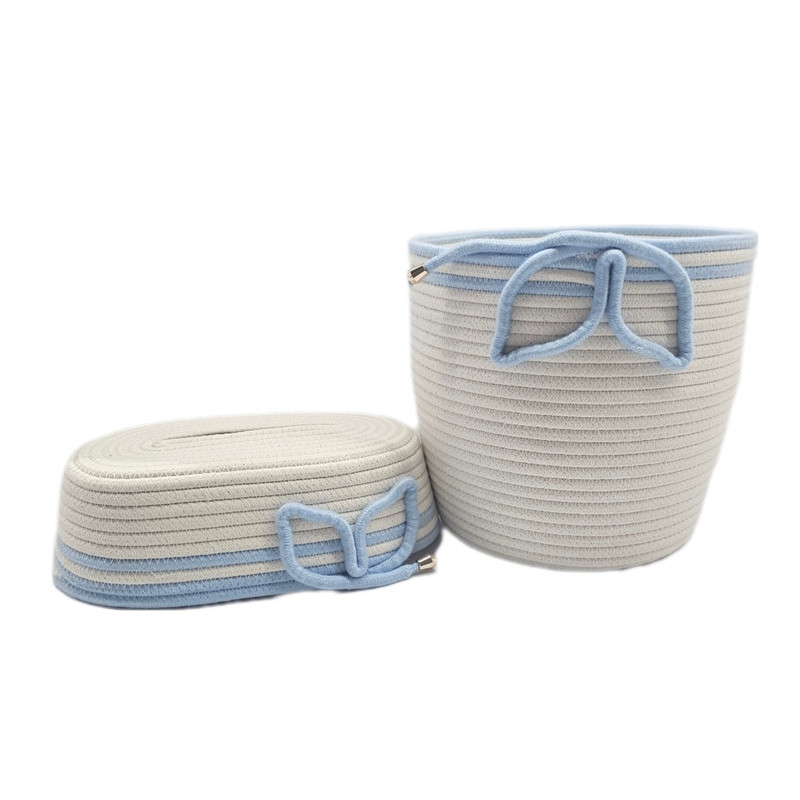 ست سطل و جای دستمال لالیپاپ مدل دو برگ