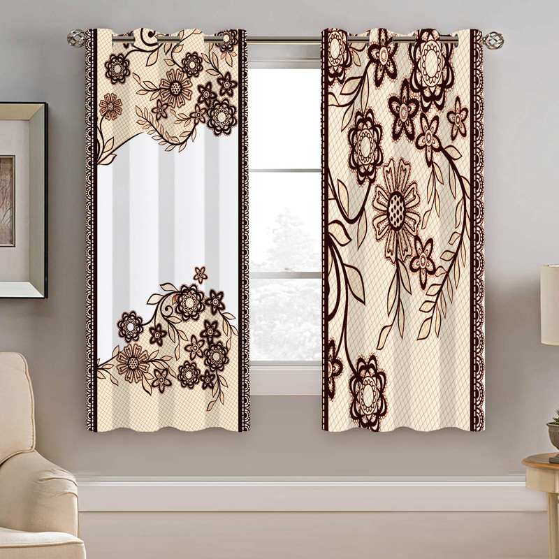 پرده نیروانا طرح گل مدل مخمل کد 8949 سایز 140×200 سانتی متر