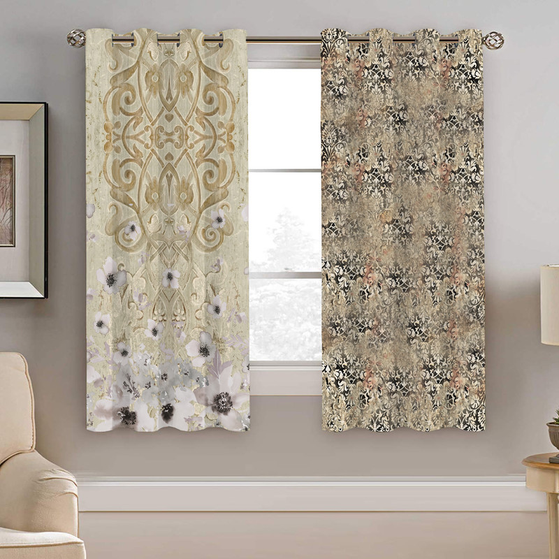 پرده نیروانا طرح  سنتی  مدل هازان کد 4881   سایز 140×200 سانتی متر