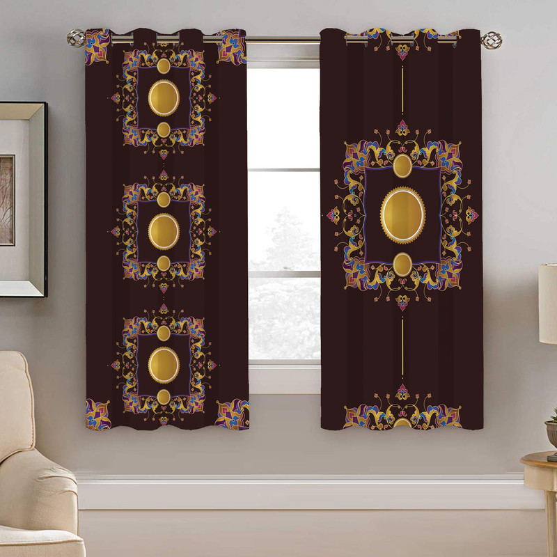 پرده نیروانا طرح سنتی  مدل هازان کد 4378    سایز 140×200 سانتی متر