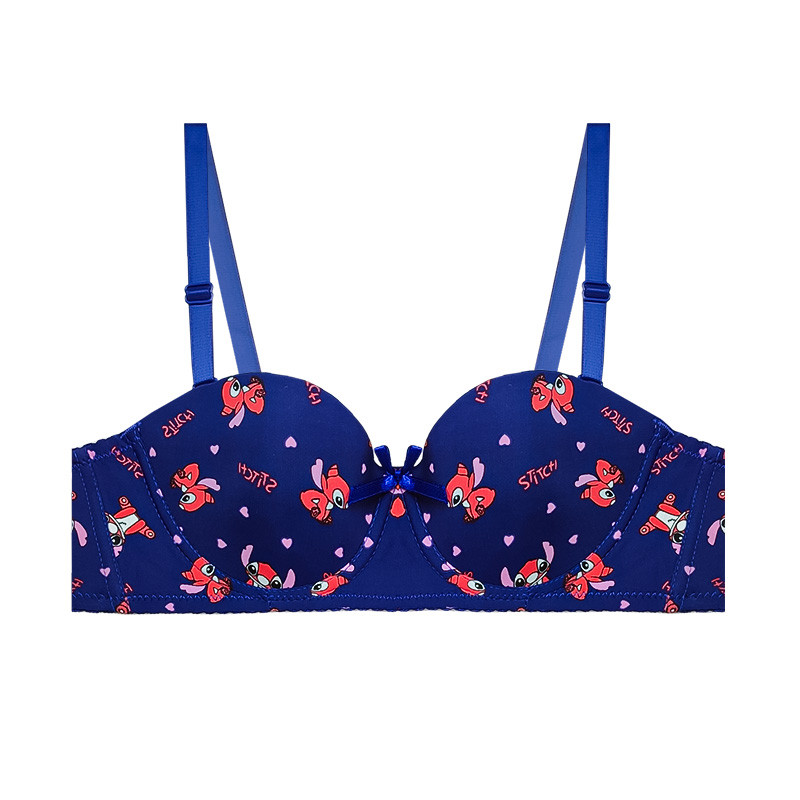 سوتین اسفنجی زنانه آنی لوکس مدل دکلته نیم جک فنردار طرح استیچ  کد 44012s