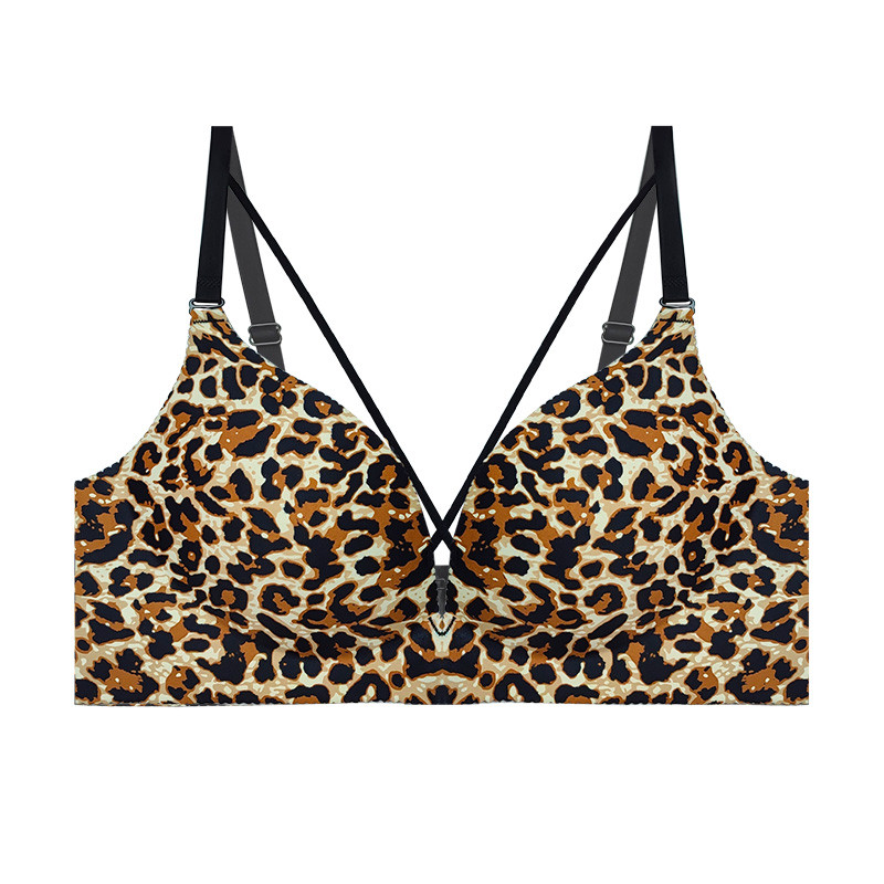 سوتین اسفنجی زنانه آنی لوکس مدل آگرین طرح پلنگی کد 11761s