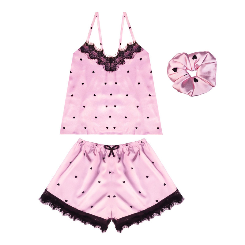 لباس خواب زنانه آنی لوکس مدل 66509 به همراه کش مو