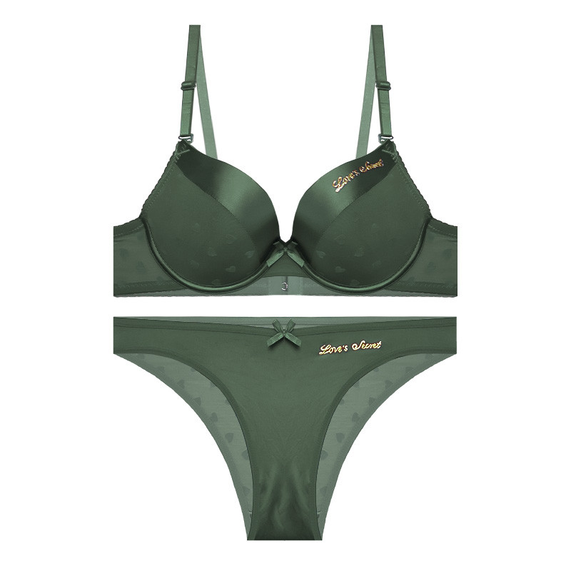 ست شورت و سوتین زنانه آنی لوکس مدل نیم جک فنردار ساتن و تور طرح قلب کد 862394ST