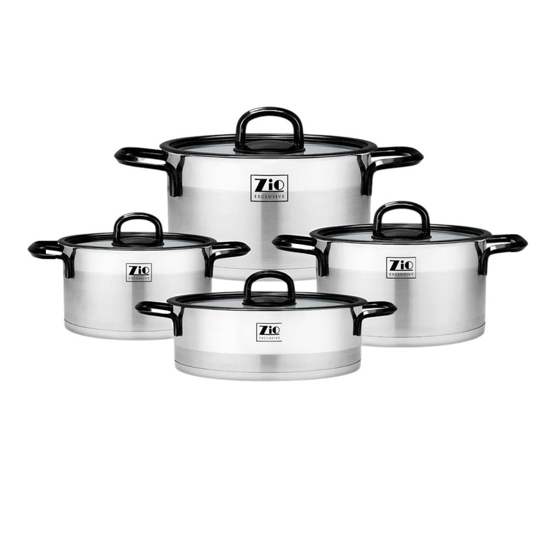 سرویس قابلمه و تابه استیل ۸ پارچه زیو مدل ZCS-1378/4S26