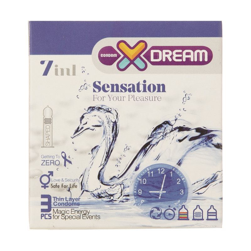 کاندوم ایکس دریم مدل Sensation بسته 3 عددی