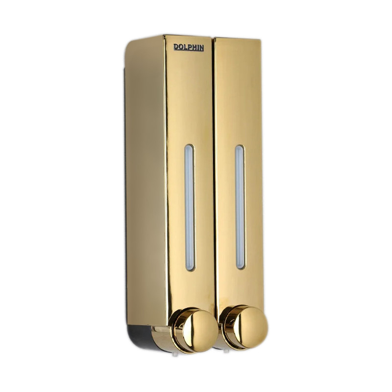 پمپ مایع دستشویی دیواری دلفین مدل دوقلو کد Ama-102-G