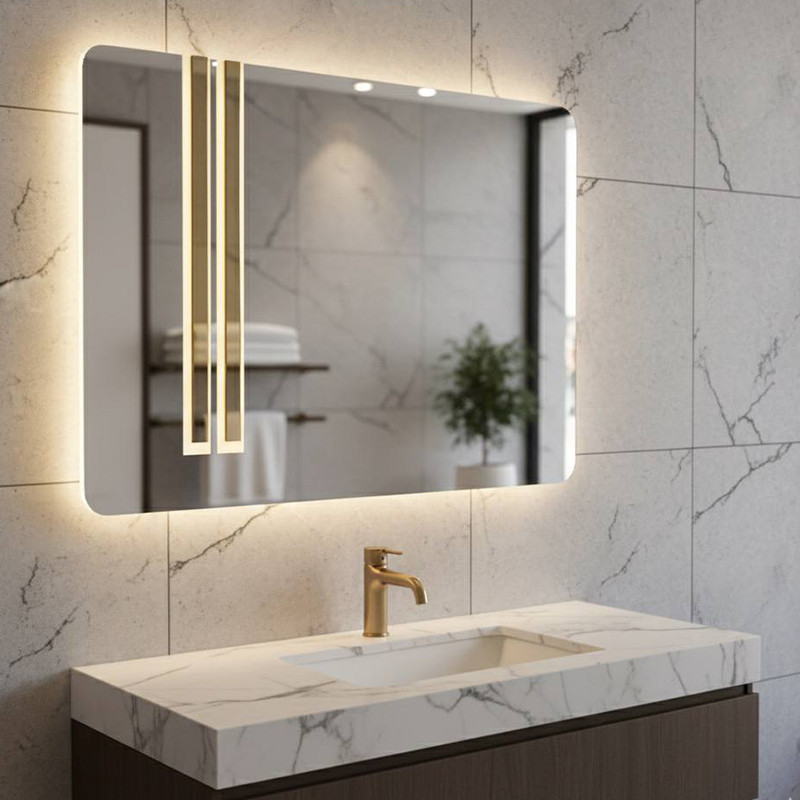 آینه سرویس‌ بهداشتی دلفین مدل 1099 سایز 80x60 سانتی متر