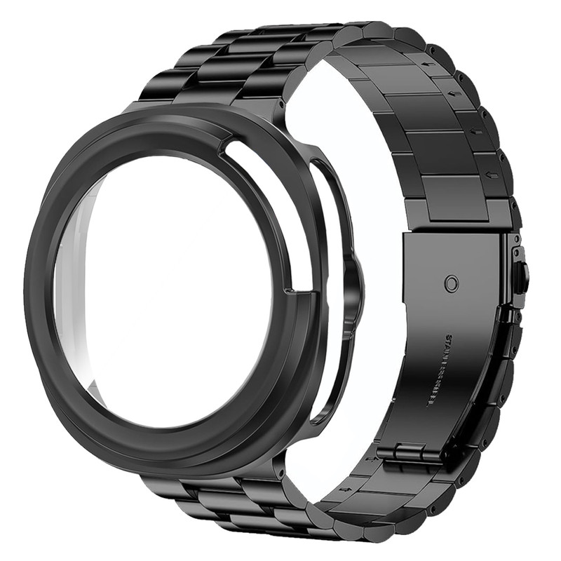 بند آلتیمیت شیلد مدل 3Row GRD NV8 مناسب برای ساعت هوشمند سامسونگ Galaxy Watch 8 Classic 46mm به همراه کاور