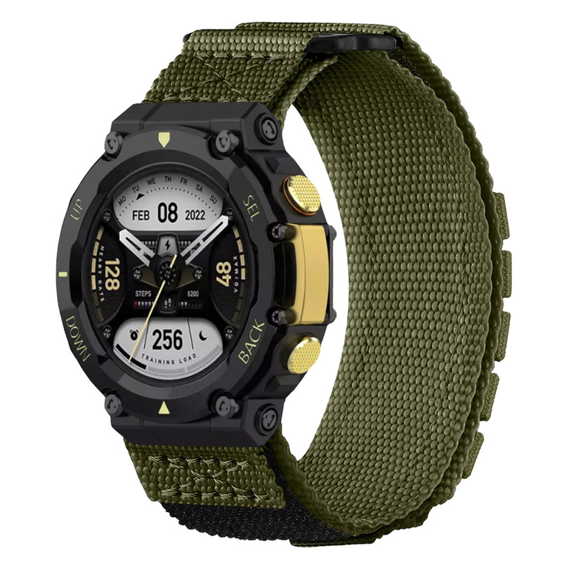 بند آلتیمیت شیلد مدل Nylon Cross TX BK مناسب برای ساعت هوشمند امیزفیت Trex 3 22mm