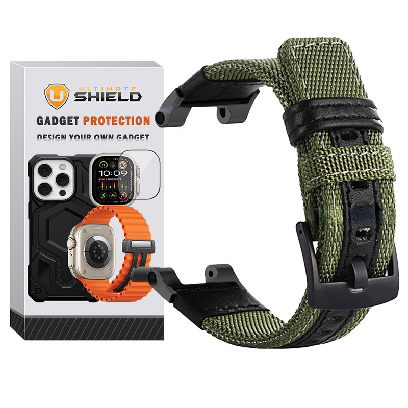 بند آلتیمیت شیلد مدل Military Nylon TXP BK مناسب برای ساعت هوشمند امیزفیت Trex / Trex Pro (47mm)