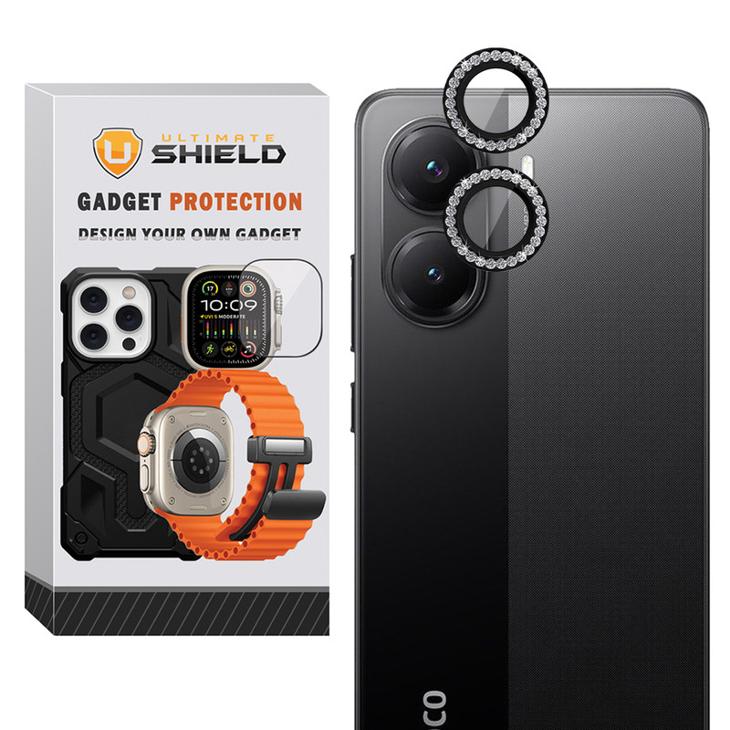 محافظ لنز دوربین آلتیمیت شیلد مدل Ring Diamond UL مناسب برای گوشی موبایل شیائومی Poco X7 Pro