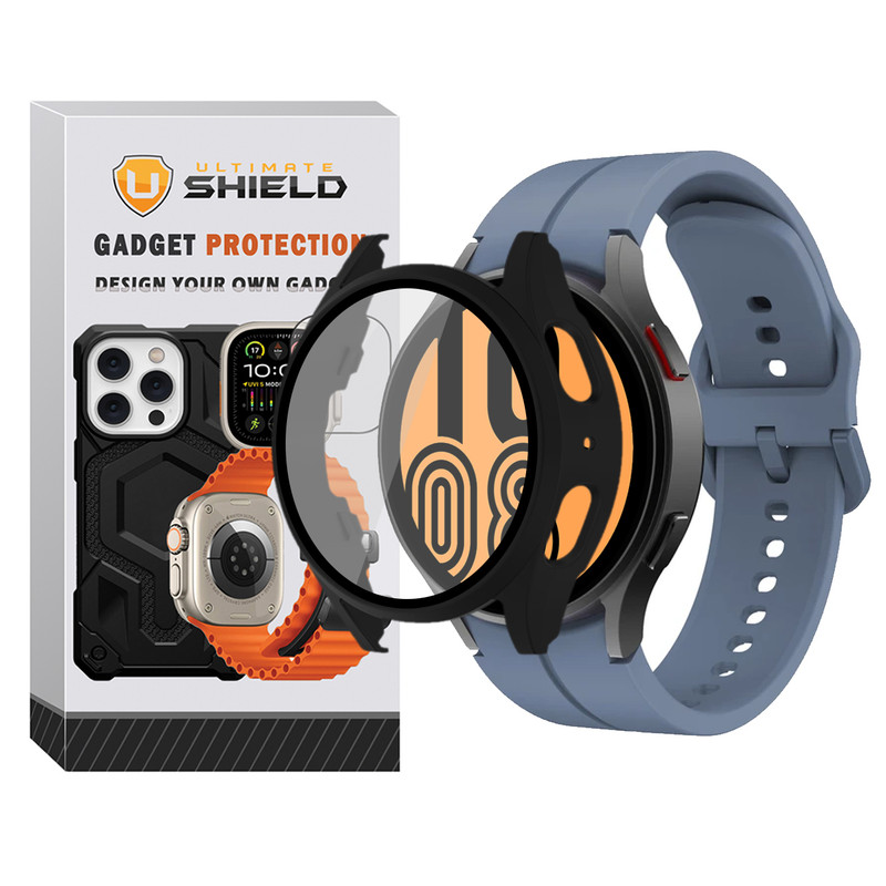 بند آلتیمیت شیلد مدل Silic ORG_GRD مناسب برای ساعت هوشمند سامسونگ Galaxy Watch 4 40mm به همراه کاور