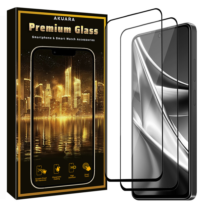 محافظ صفحه نمایش آکوآرا مدل Premium FLL2 مناسب برای گوشی موبایل شیائومی Redmi Note 14s بسته دو عددی
