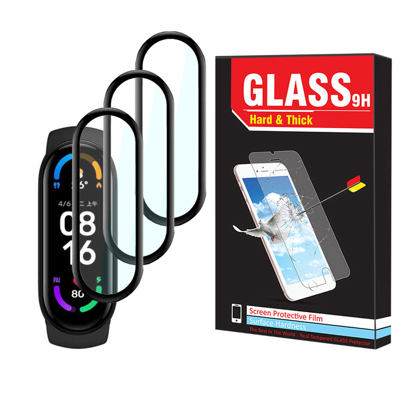 محافظ صفحه نمایش نانو هارد اند تیک مدل NHT مناسب برای ساعت هوشمند شیائومی Mi Band 6 بسته سه عددی