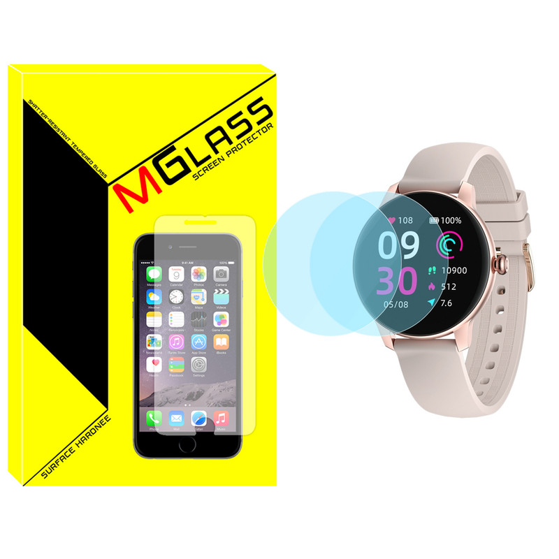 محافظ صفحه نمایش شیشه‌ای ام گلس مدل SH-MG مناسب برای ساعت هوشمند کیسلکت L11 Pro بسته دو عددی