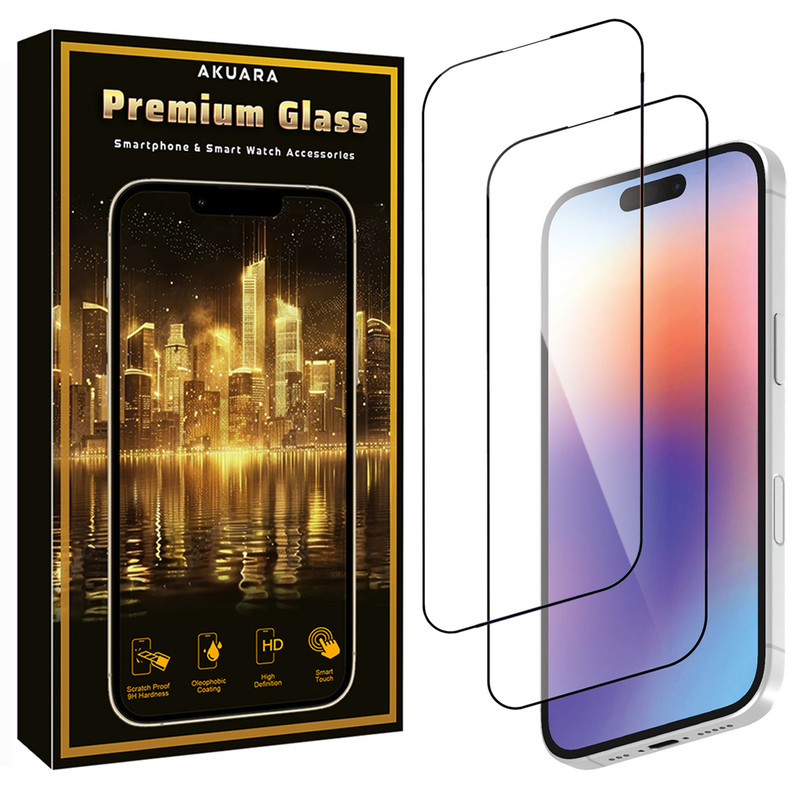 محافظ صفحه نمایش آکوآرا مدل Premium FLL2 مناسب برای گوشی موبایل اپل iPhone 17 Pro بسته دو عددی