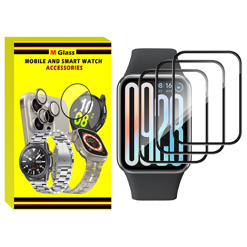 محافظ صفحه نمایش نانو ام‌گلس مدل GLS_Pmma مناسب برای ساعت هوشمند شیائومی Smart Band 9 Pro 43mm بسته سه عددی