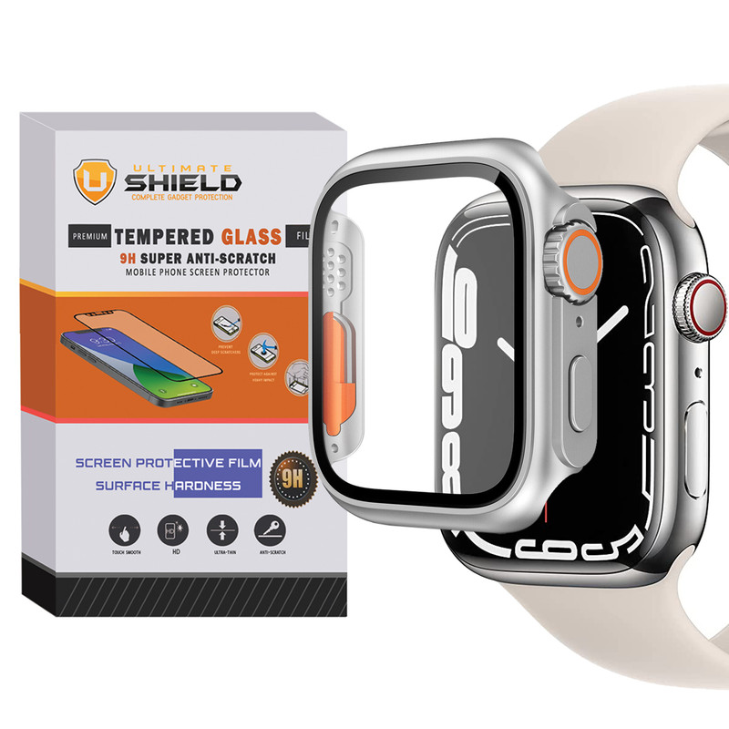 کاور آلتیمیت شیلد مدل UL-Ultra مناسب برای اپل واچ Series SE 2022 Aluminum Case 40mm / SE 2021 Aluminum Case 40mm / Series 5 40mm / Series 6 40mm / Series 4 40mm به همراه محافظ صفحه نمایش