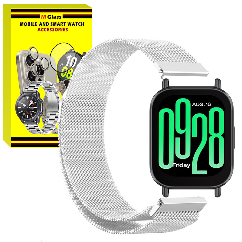 بند ام‌گلس مدل MilanStrap MG TW مناسب برای ساعت هوشمند شیائومی Redmi Watch 5 Active / Watch 5 Lite 22mm