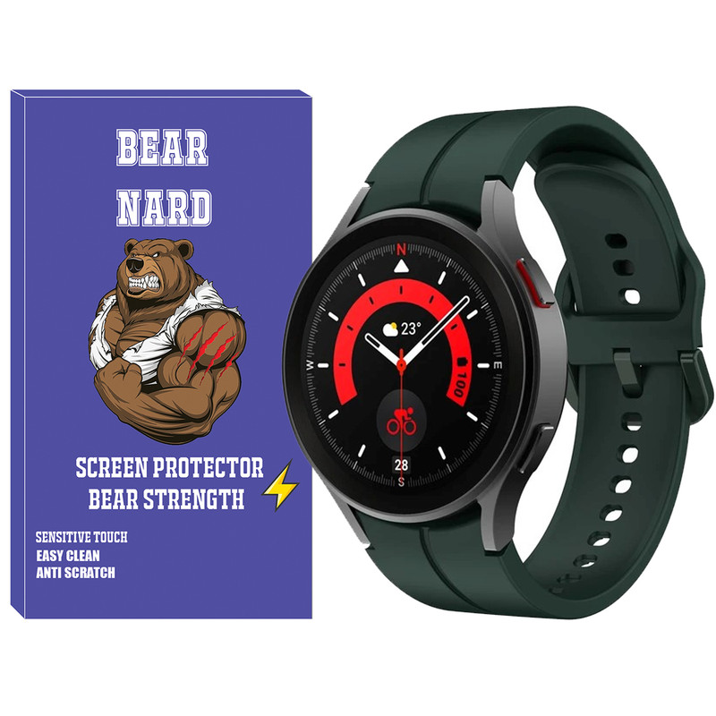 بند برنارد مدل Silic-ORG-BR مناسب برای ساعت هوشمند سامسونگ Galaxy Watch 4/5/6 سایز 40/43/44/46/47 میلی متری