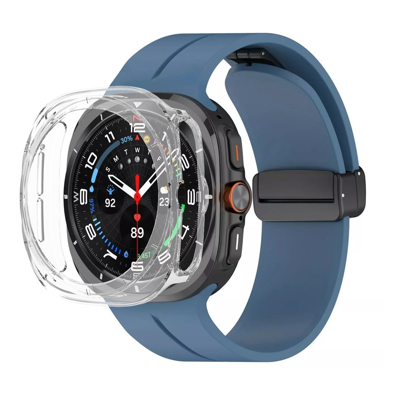 بند آلتیمیت شیلد مدل Magsic-CL GRD مناسب برای ساعت هوشمند سامسونگ Galaxy Watch 7 ultra 47mm به همراه کاور