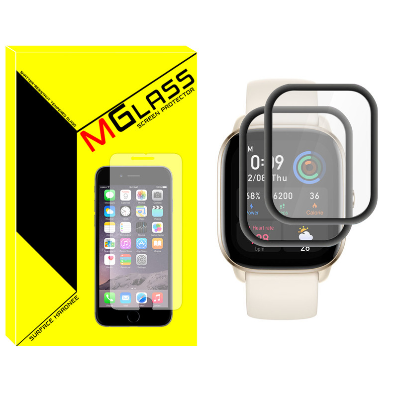 محافظ صفحه نمایش نانو ام گلس مدل NMG مناسب برای ساعت هوشمند امازفیت GTS 4 Mini بسته دو عددی