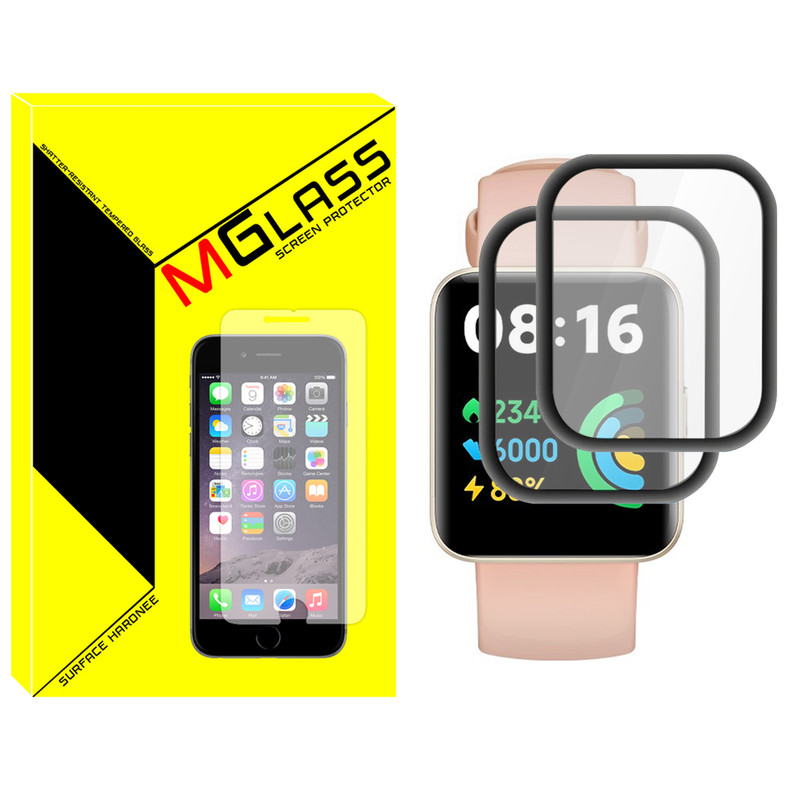 محافظ صفحه نمایش نانو ام گلس مدل NMG مناسب برای ساعت هوشمند شیائومی Redmi Watch 2 بسته دو عددی