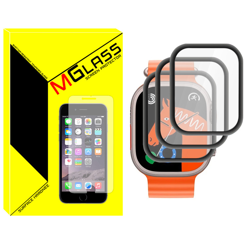 محافظ صفحه نمایش نانو ام‌گلس مدل Pmma-MG مناسب برای ساعت هوشمند ویرفیت X8 Ultra بسته سه عددی