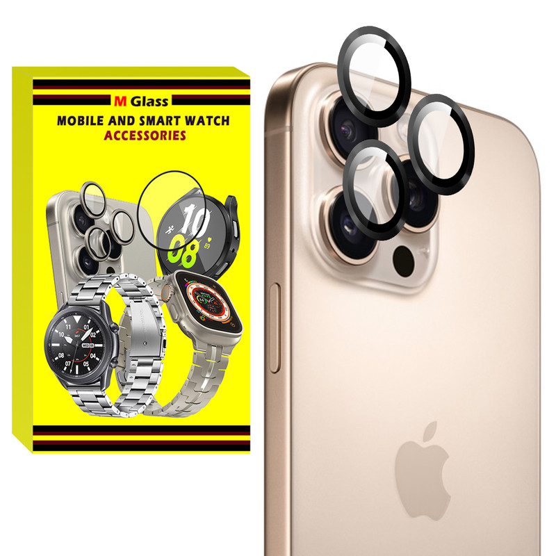 محافظ لنز دوربین فلزی ام‌گلس مدل RNG MTL MG مناسب برای گوشی موبایل اپل iPhone 16 Pro