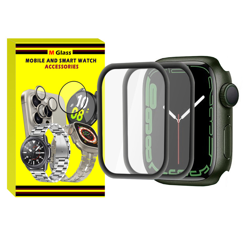 محافظ صفحه نمایش ام‌گلس مدل Film Protector MG مناسب برای اپل واچ سری 8 سایز 45 میلی متری بسته دو عددی
