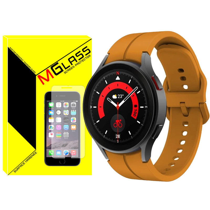 بند ام‌گلس مدل Silic-ORG-MG مناسب برای ساعت هوشمند سامسونگ Galaxy Watch 4 / Watch 5 / Watch 6