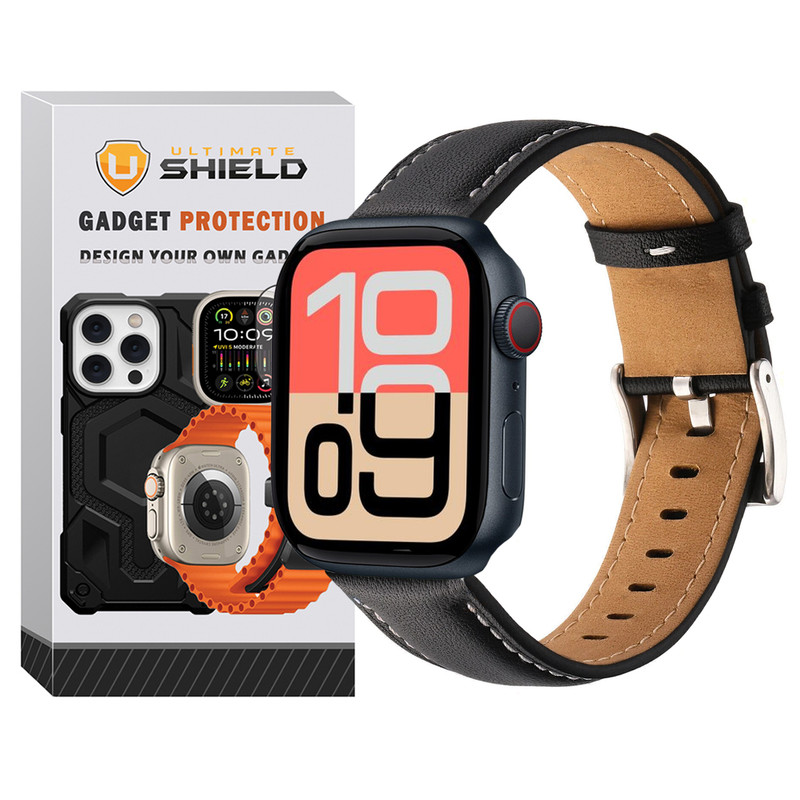 بند آلتیمیت شیلد مدل Leather SM SL مناسب برای اپل واچ 40 میلی متری سری SE 3