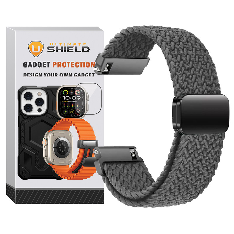 بند آلتیمیت شیلد مدل Braided Magsolo TW مناسب برای ساعت هوشمند گلوریمی Loop / Glorimi Line / Glorimi GC Slim / Glorimi GC Plus / Glorimi K2 22mm