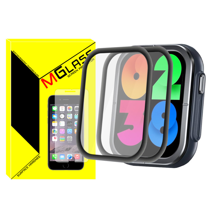 محافظ صفحه نمایش نانو ام‌گلس مدل GLS_Pmma مناسب برای ساعت هوشمند میبرو C3 47mm بسته دو عددی