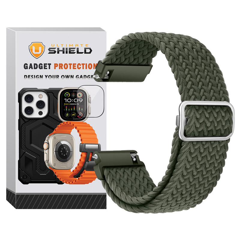 بند آلتیمیت شیلد مدل Braided LP TW مناسب برای ساعت هوشمند گلوریمی Loop / Line / GC Slim / GC Plus / K2 22mm