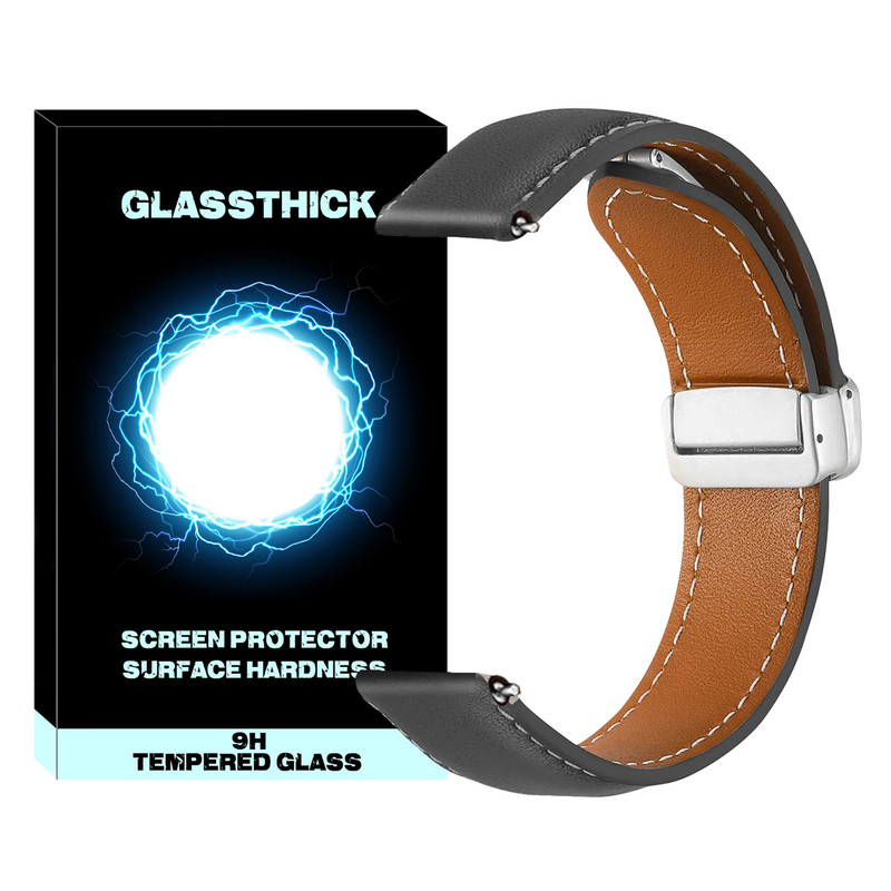 بند گلستیک مدل Mag Leather GL مناسب برای ساعت هوشمند هایلو size 20mm RS4 / RS4 Plus / LS02