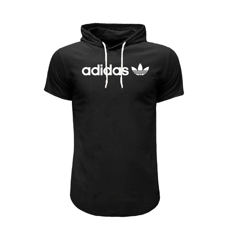 تی شرت آستین کوتاه مردانه کلاه دار مدل adi  کد 67878