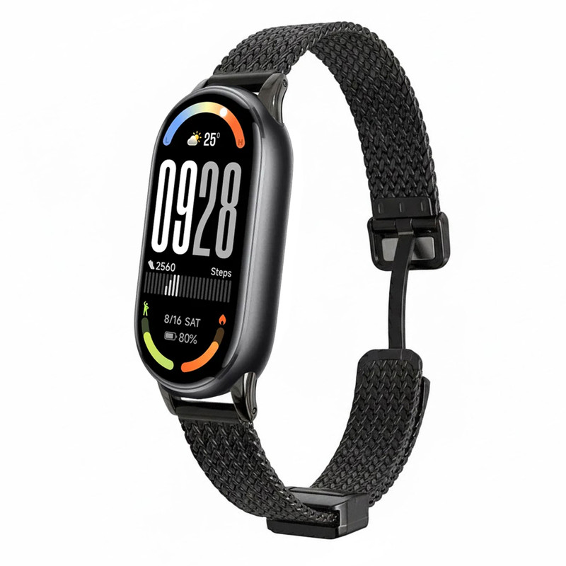 بند آکوآرا مدل Braided Metal Magnet مناسب برای ساعت هوشمند شیائومی Mi Band 8 / 9 / 10 12mm