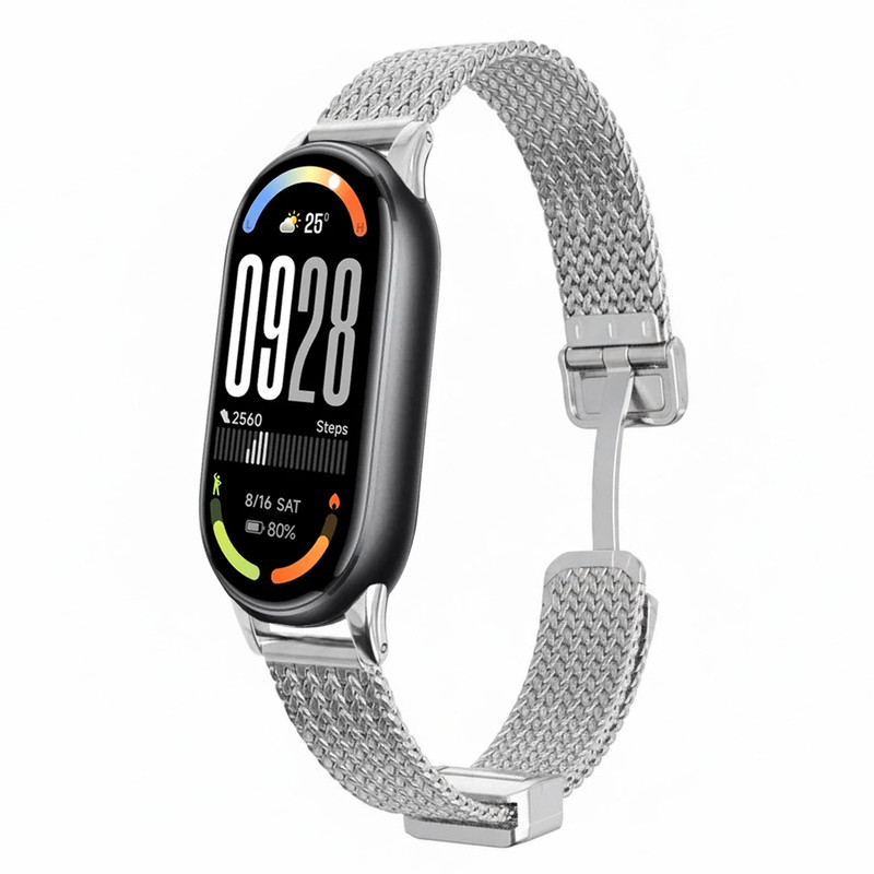 بند آکوآرا مدل Braided Metal Magnet مناسب برای ساعت هوشمند شیائومی Mi Band 9 12mm