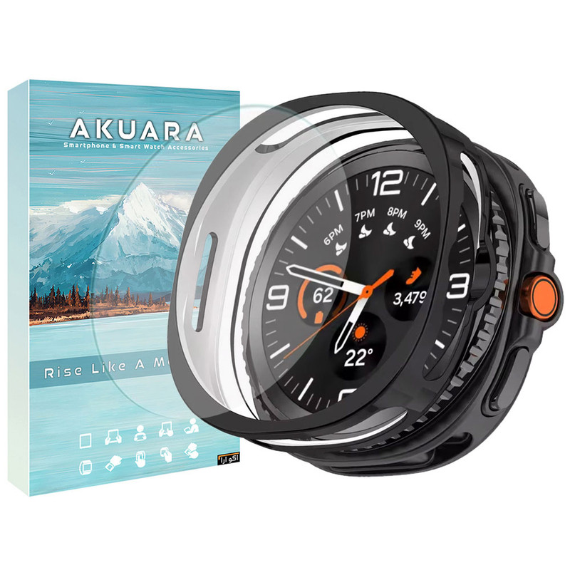 کاور آکوآرا مدل GRDS GLS مناسب برای ساعت هوشمند سامسونگ Galaxy Watch 8 Classic 46mm به همراه محافظ نمایش