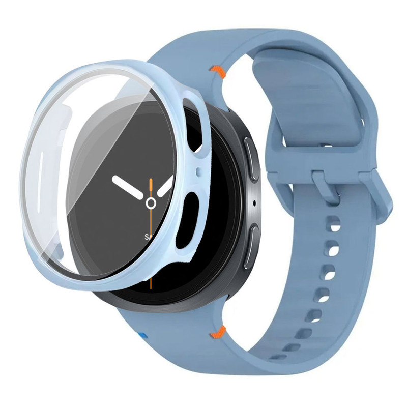 بند آکوآرا مدل Silic nv8 GRDH مناسب برای ساعت هوشمند سامسونگ Galaxy Watch 8 44mm به همراه کاور