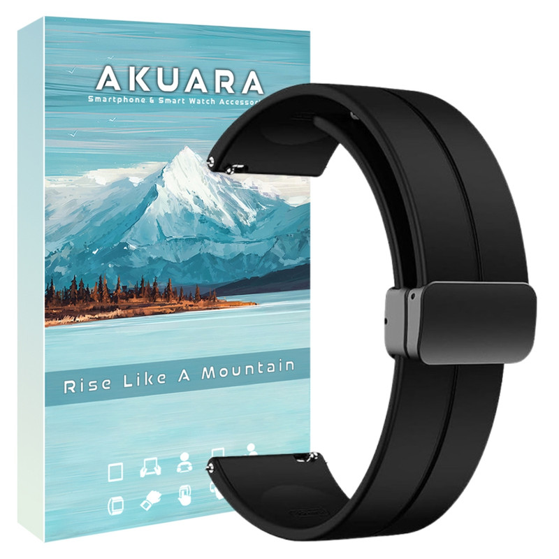 بند آکوآرا مدل Silicone Magnet مناسب برای ساعت هوشمند سامسونگ Watch 3 size 41mm / Galaxy Watch 4 40mm / watch 4 42mm / watch 4 44mm / watch 4 46mm